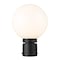 Z-Lite Laurent Outdoor Post Mount Fixture, 1-Light, 8 In.W x 11.5 In.H, Black/Opal 597PHM-BK - alternate 1